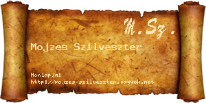 Mojzes Szilveszter névjegykártya